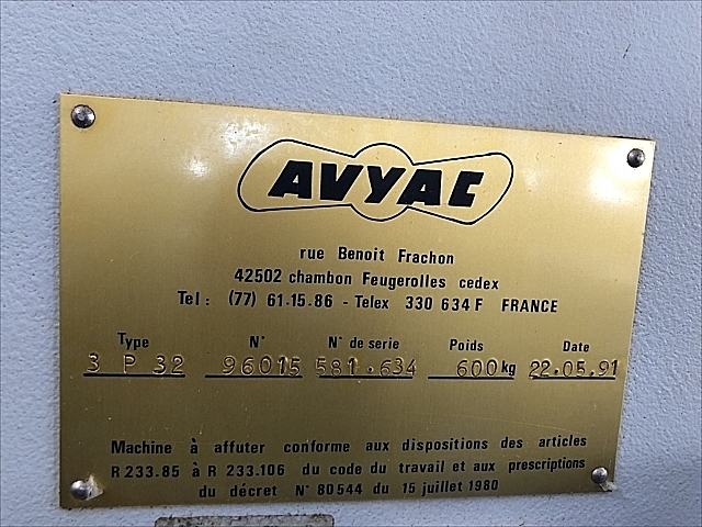 A130624 工具研削盤 AVYAC 3P32_11