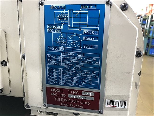 C106849 ＮＣ傾斜円テーブル 津田駒 TTNC-102_3