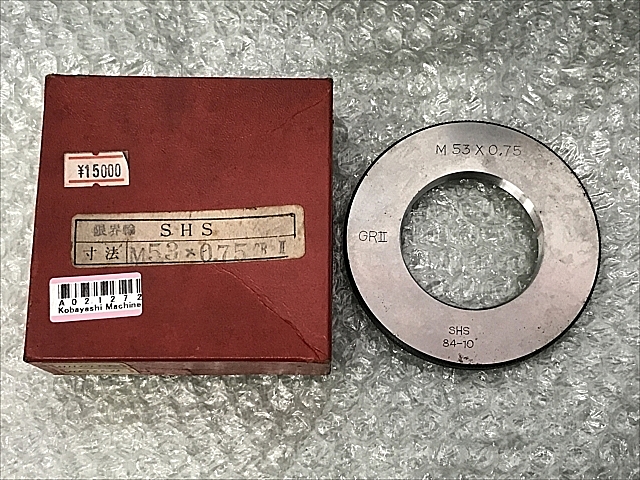 A021272 ネジリングゲージ 測範社 M53P0.75 | 株式会社 小林機械