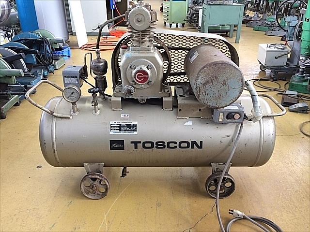 コンプレッサー　TOSCON EP SERIES 11 動くかどうかわかりません TOSHIBA/東芝 0.4kW 1/2馬力 給油式レシプロコンプレッサー TOSCON