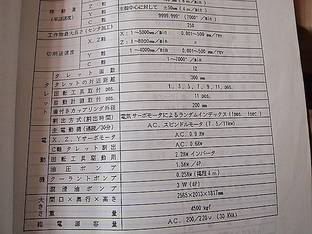P000915 ＮＣ自動盤 ツガミ NU7Y_19