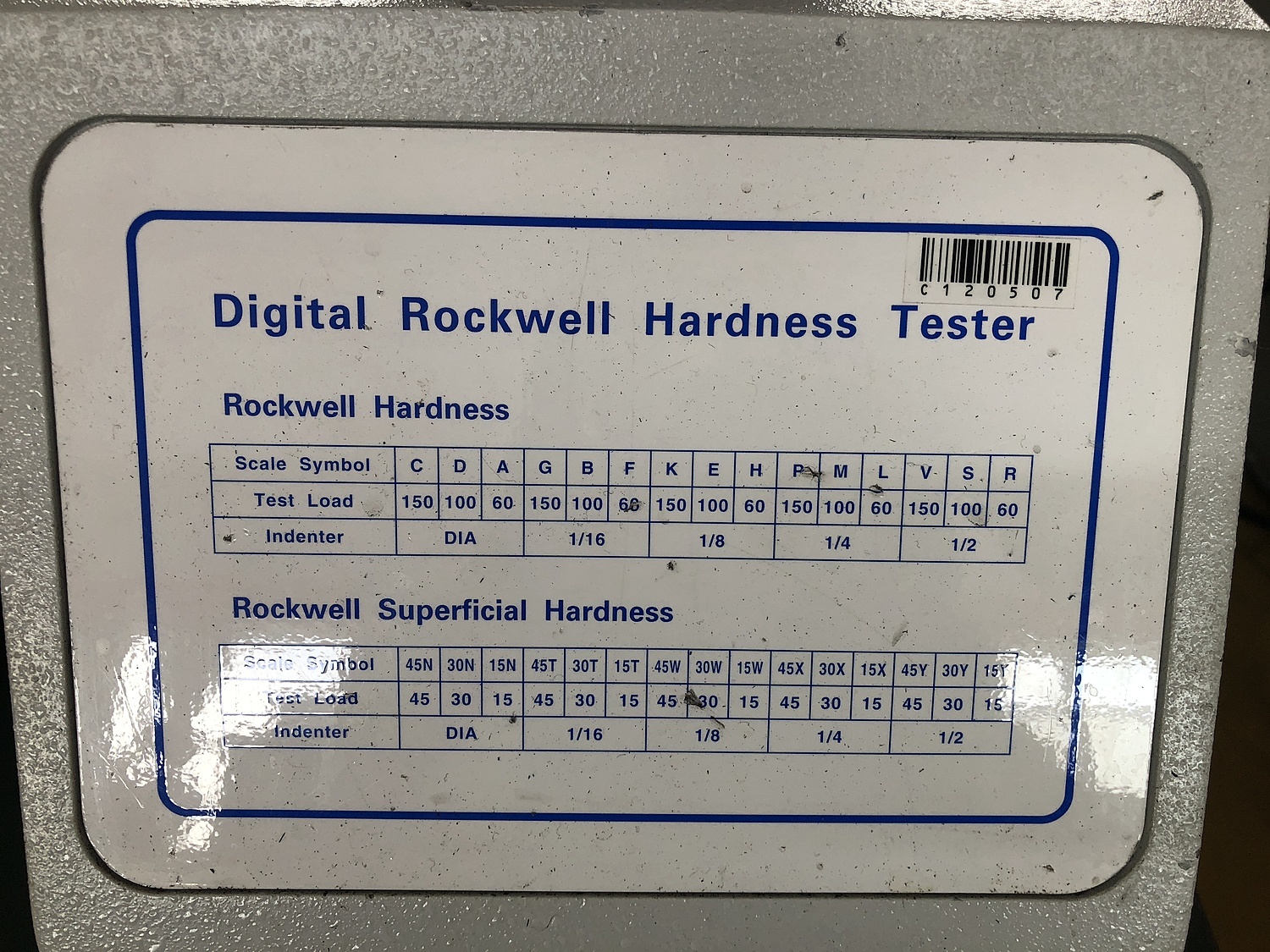 C120507 ロックウェル硬さ試験機 マツザワ RMT-1 | 株式会社 小林機械