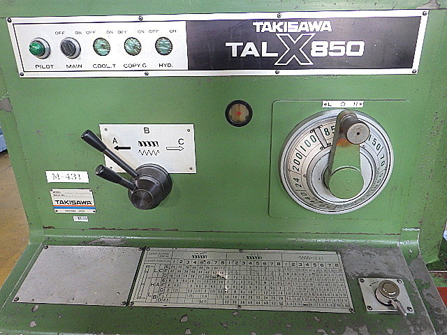 H016210 汎用旋盤 滝沢 TALX850×2000_8