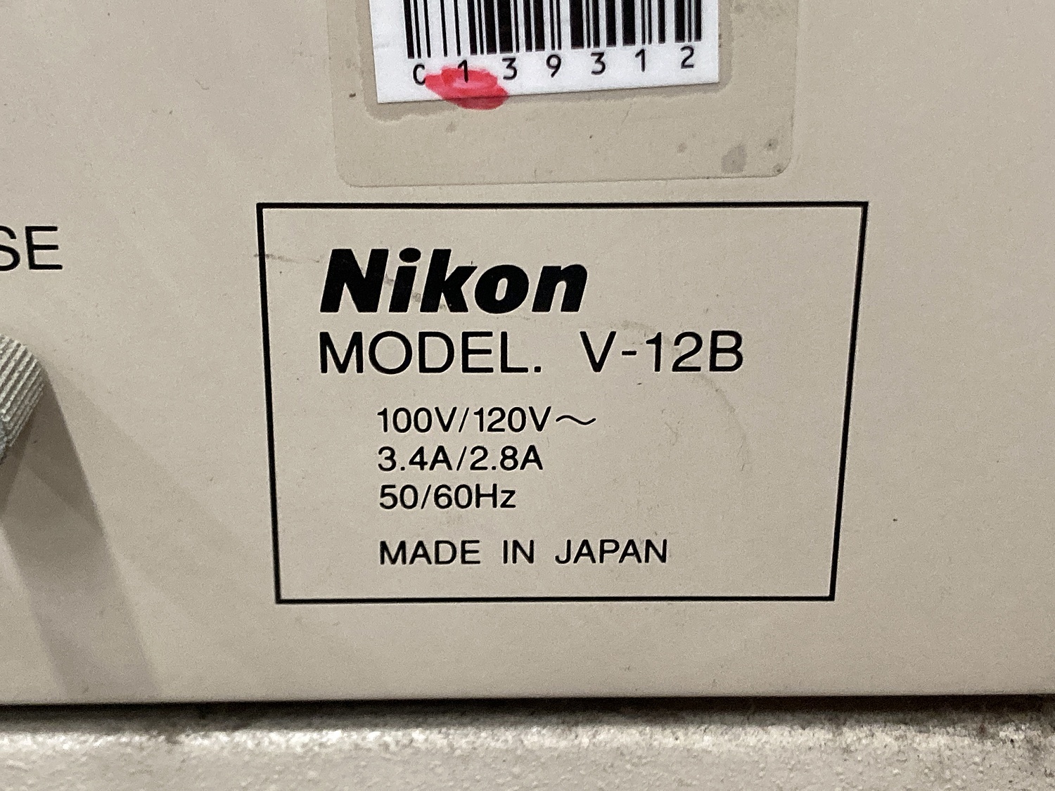 C139312 投影機 ニコン V-12B | 株式会社 小林機械 C139312 投影機 ニコン V-12B | 株式会社 小林機械