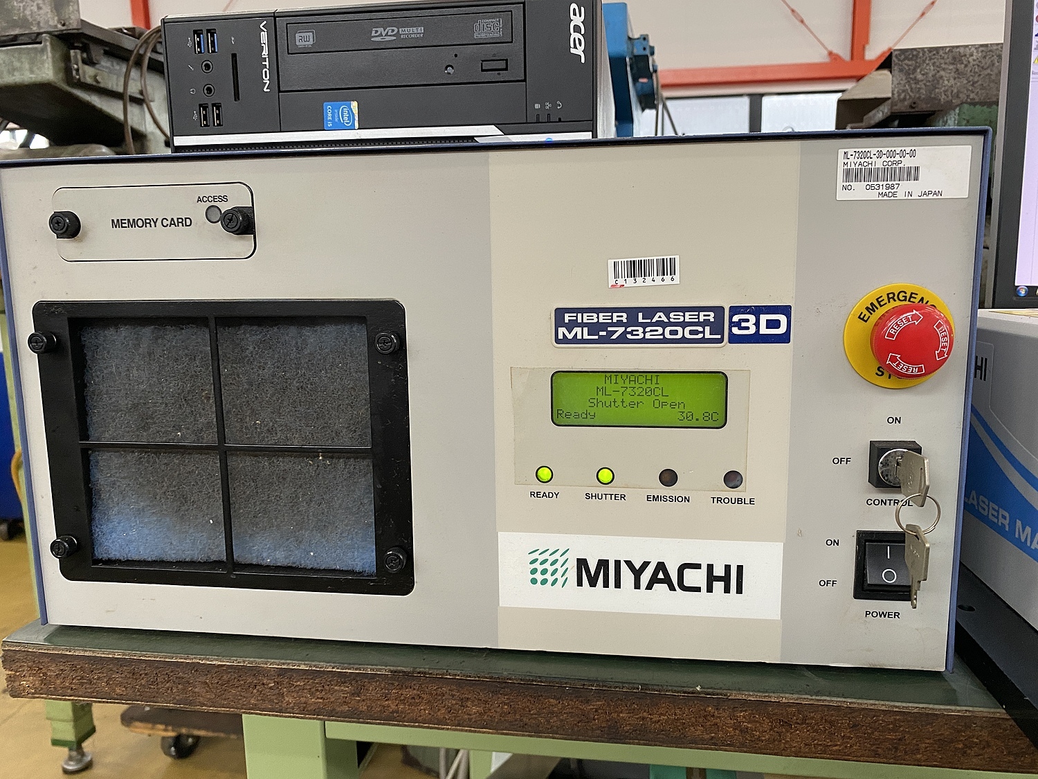 C132466 ファイバーレーザーマーカー ミヤチテクノス ML-7320CL | 株式