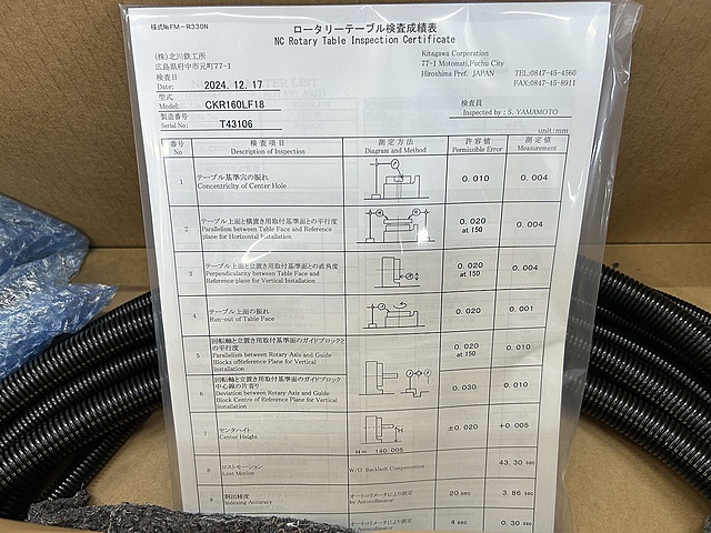 C175137 ＮＣ円テーブル 新品 北川 CKR160LF18_5