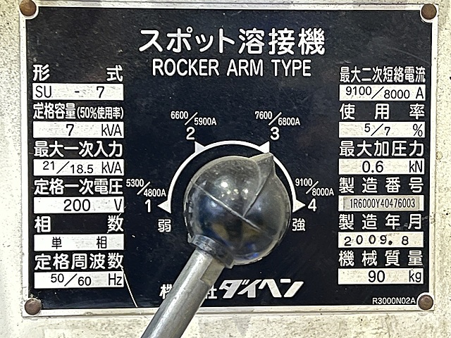 C172461 足踏みスポット溶接機 ダイデン SU-7_1