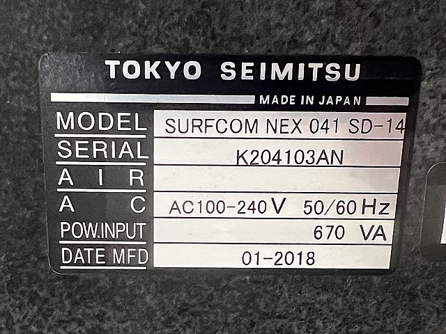 C176981 表面粗さ輪郭形状測定機 東京精密 SURFCOM NEX 041 SD-14_11