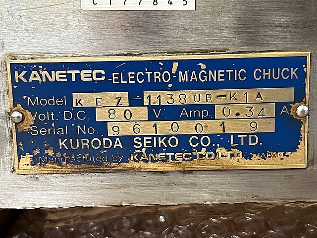 C177845 可傾形電磁チャック 黒田精工 KE7-1138UR-K1A_4