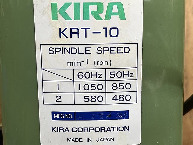 C186219 タッピング盤 KIRA KRT-10_5